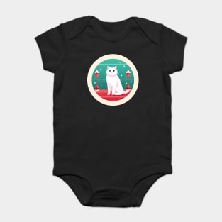 Turkish Van Cat Xmas Ornament, Love Cats Baby Bodysuit